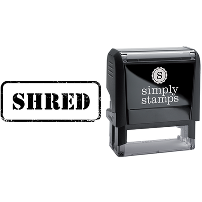 Shred in Army Stamp Lettering Business Stamp