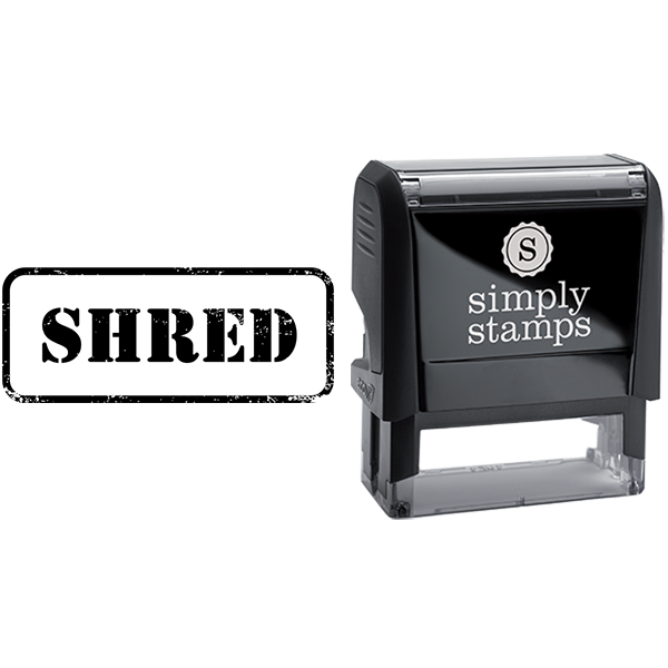 Shred in Army Stamp Lettering Business Stamp