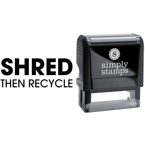 Shred Then Recycle Business Stamp