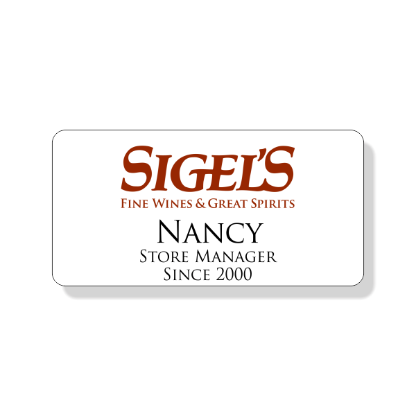 Sigel's 3 line name tag