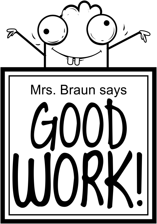 Good Work! Cartoon Custom Teacher Stamp