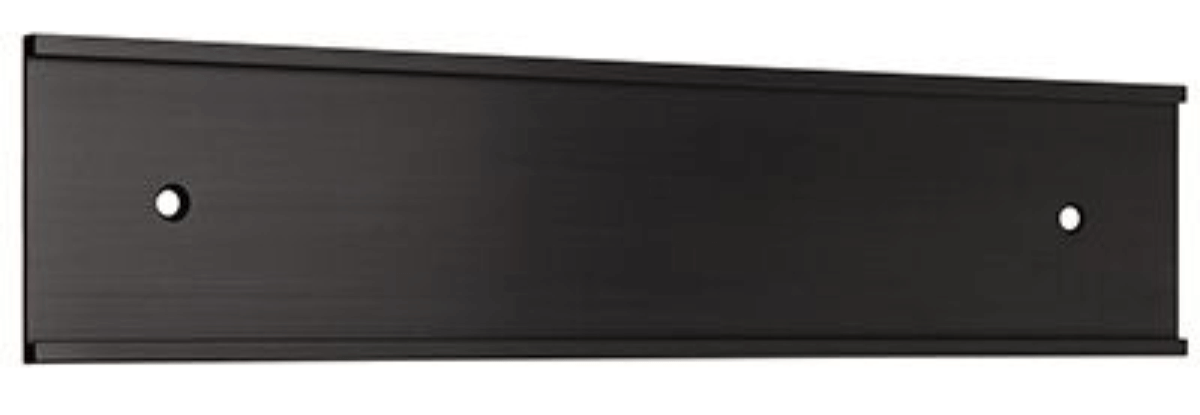 Laundry Capital 2" x 10"  Black Wall Name Plate Holder ONLY