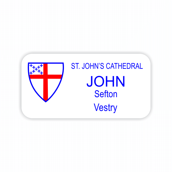 St. John's Cathedral Large Vestry Name Tag