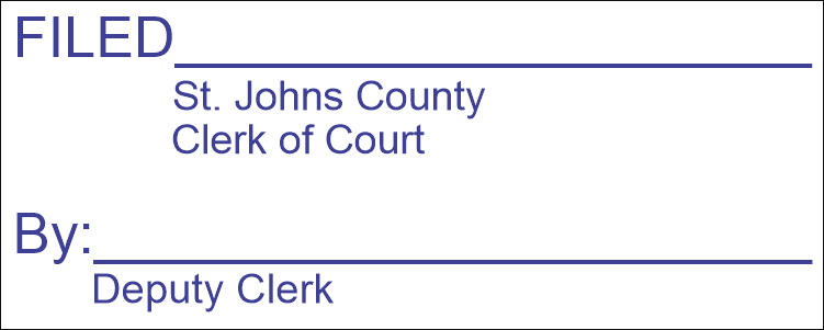 St. Johns Clerk of the Court Filed Stamp