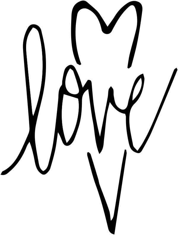 Skinny Love Heart Stamp