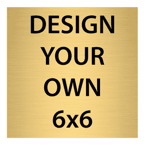 Square Engraved Heavy Brass Signs 6" x 6"