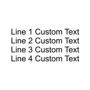 4 Line Custom Rubber Stamp Imprint 
