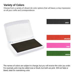 Craft Ink Pad infographic that shows color options 