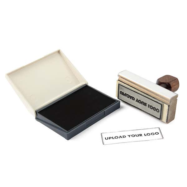 The black small ink pad works well with a wood handle stamp.