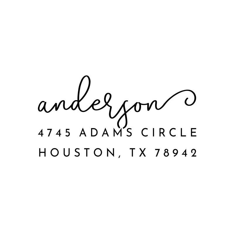 Wood Flower Florists - Custom Self-Inking Return Address Stamp Anderson