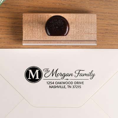 Traditional 1" x 3" Hand Stamp - alternate view