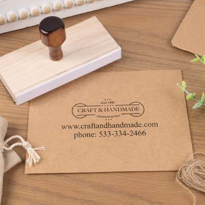 Traditional 2" x 5" Hand Stamp - alternate view