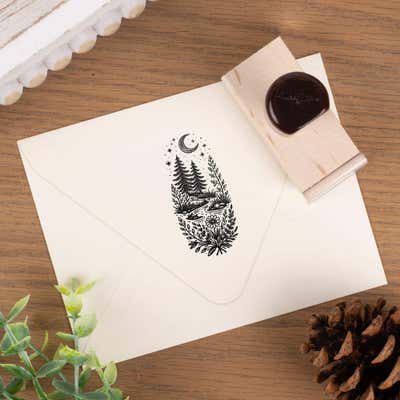 Traditional 2 1/2" x 1" Hand Stamp - alternate view