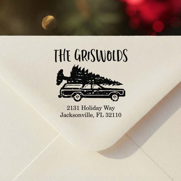 Griswold Holiday Return Address Stamp