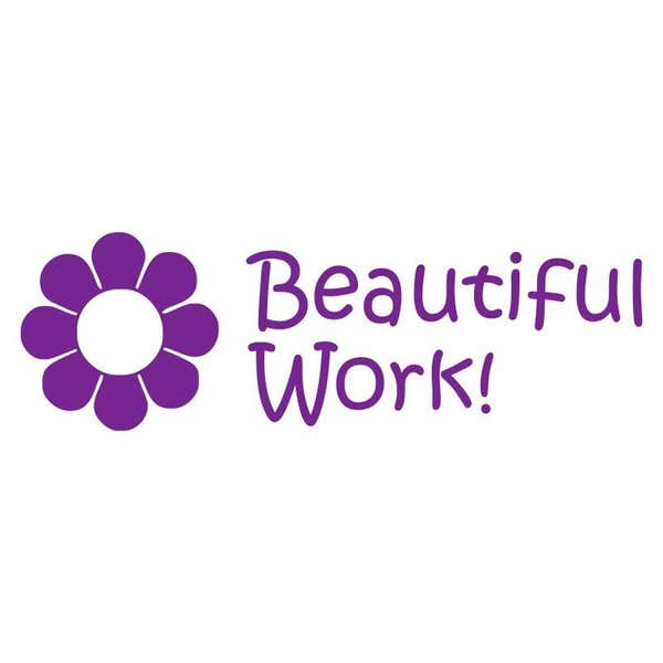 Beautiful Work Teacher Stamp in Purple
