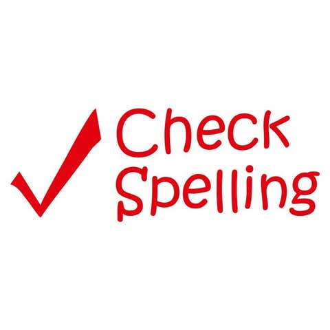 Check Spelling Teacher Grading Stamp