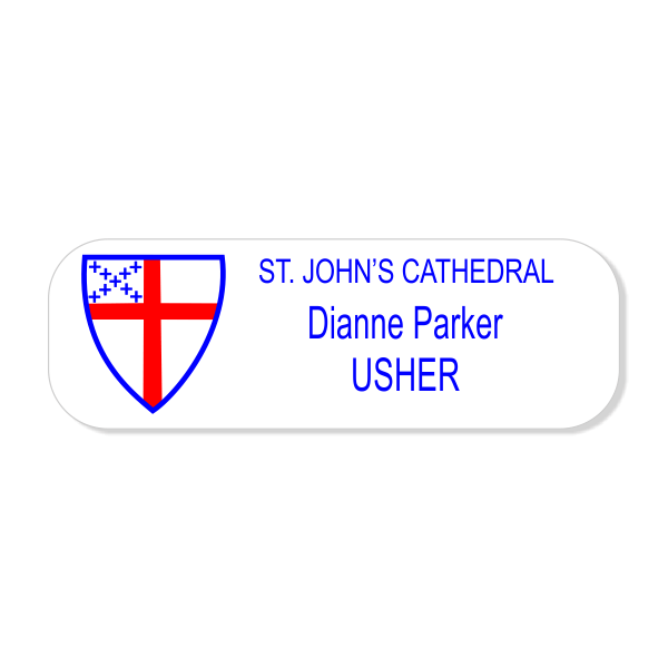 St. John's Episcopal - White Usher Name Badges