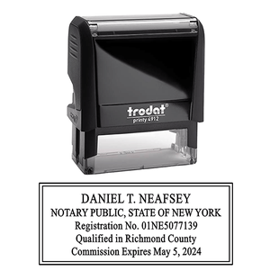 New York Notary Stamp - Rectangle