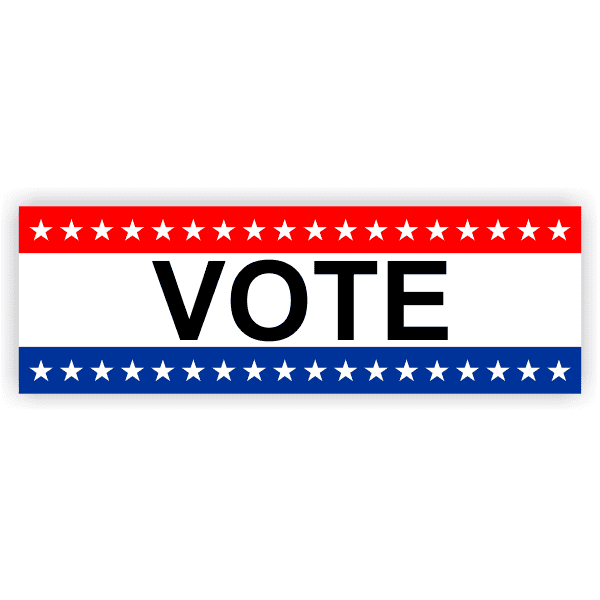 Stars Vote 2" x 6" Banner