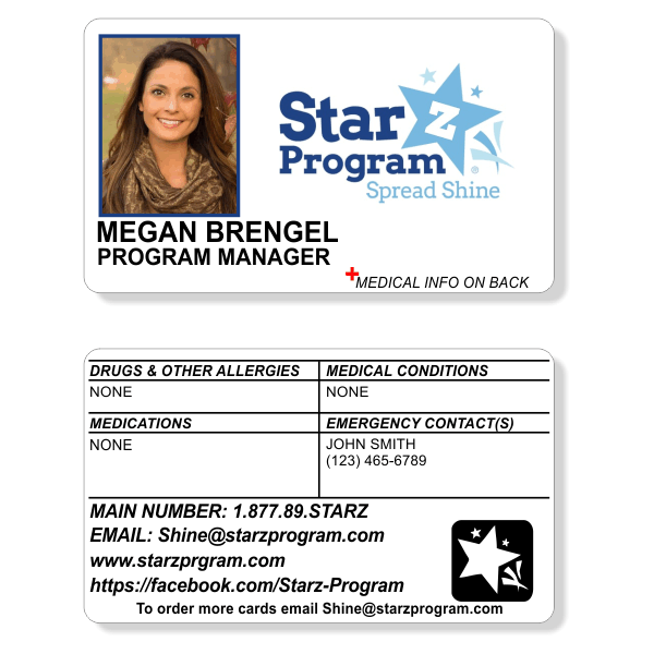 Starz Program Photo ID with Sleeve & Blue Lanyard