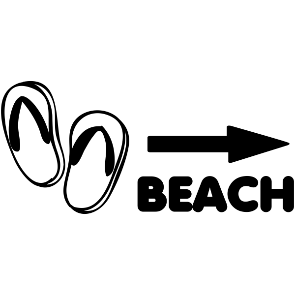 Beach Flip Flops Craft Stamp