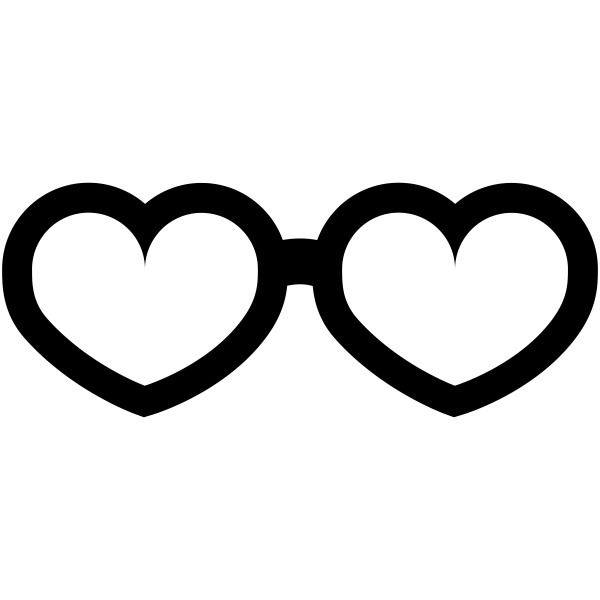 Heart Sunglasses Craft Stamp