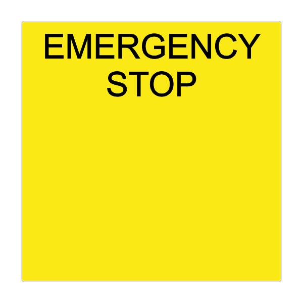 Sun State Systems Emergency Stop 3X3