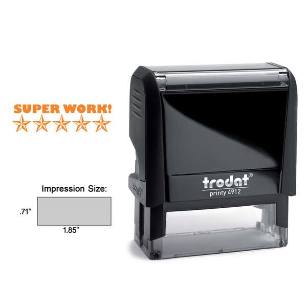 5 Stars SUPER WORK! Teacher Feedback Stamp