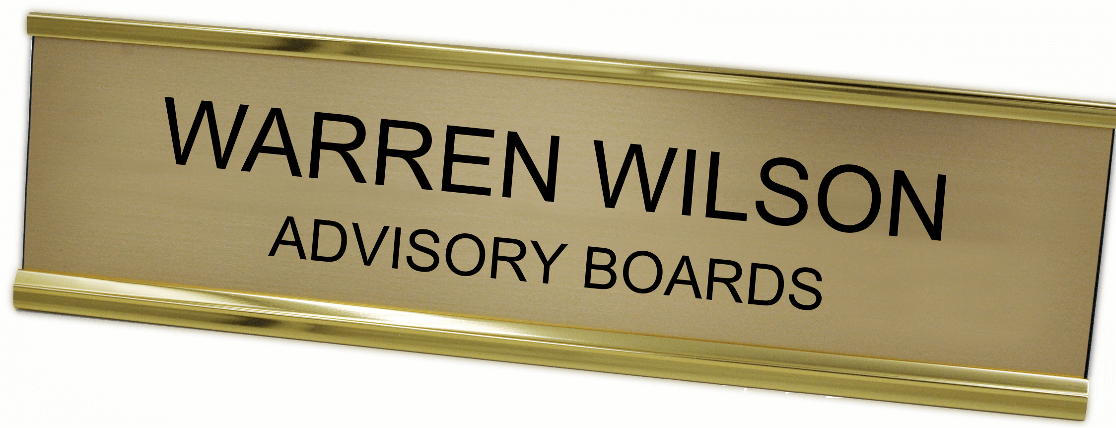 TDLR 2X10 Name Plate with Gold Desk Holder