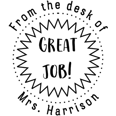 From the Desk of GREAT JOB Stamp