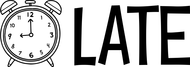 Alarm Clock 'Late' Grading Stamp