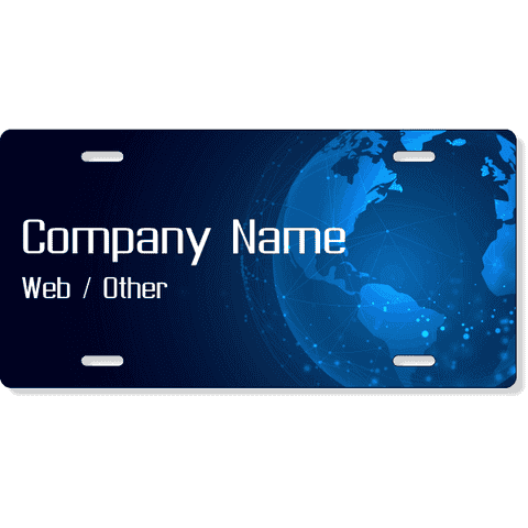 Tech World Custom Front License Plate