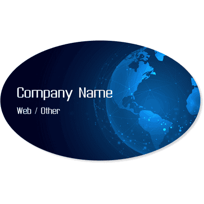 Tech World Oval Bumper Sticker | 3" x 5"