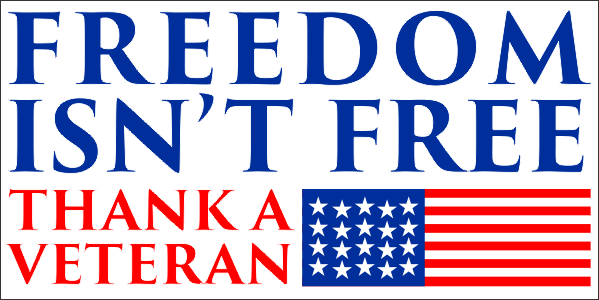 Thank a Veteran Bumper Sticker