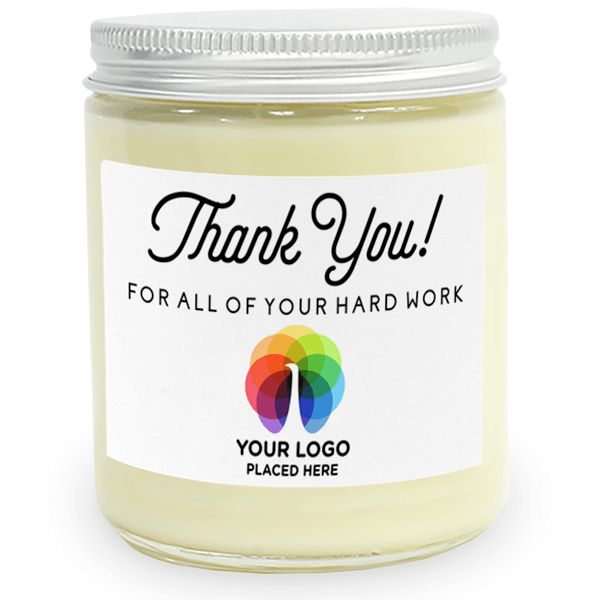 Custom Upload Your Logo Thank You Candle Corporate Gift