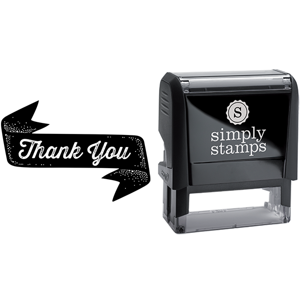 Banner Scripted Thank You Business Stamp