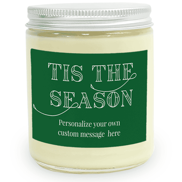 Tis the Season Deco Glass Candle Corporate Gift