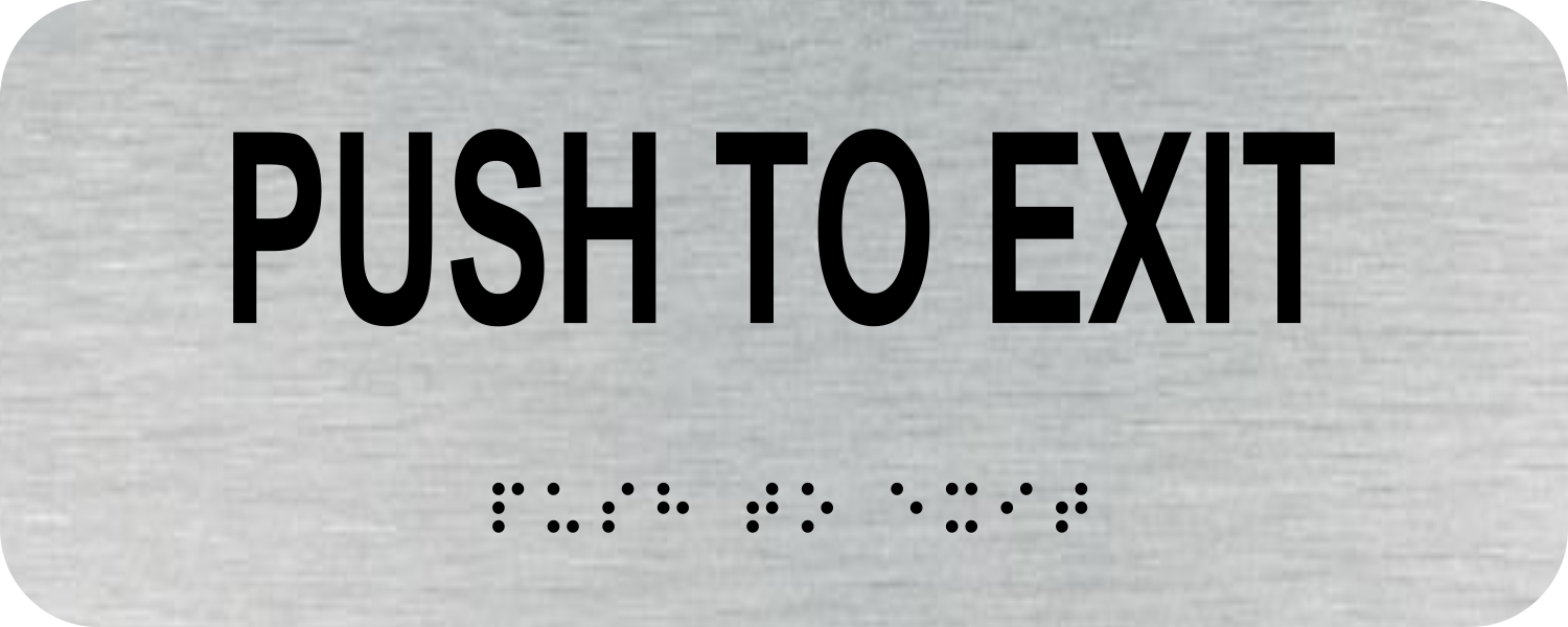 Push To Exit ADA Sign 2x5"