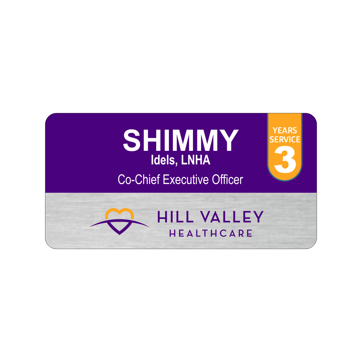 TLC - Hill Valley Healthcare Name Tag