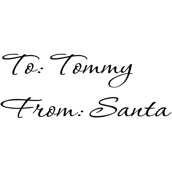 To Child From Santa Rubber Stamp