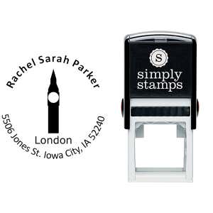 London Travel Return Address Stamp Body and Imprint