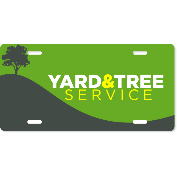 Tree Landscaping Industry Custom License Plate HC Brands