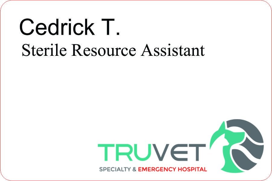 Truvet UV Printed Name Tag 2x3 - 2 Line