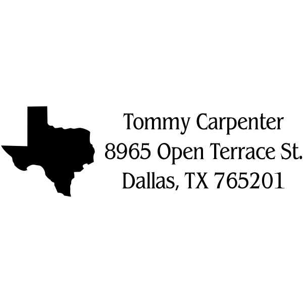 State Stamps Personalized Texas Return Address Stamp Custom Texas Self Inking Address Stamp