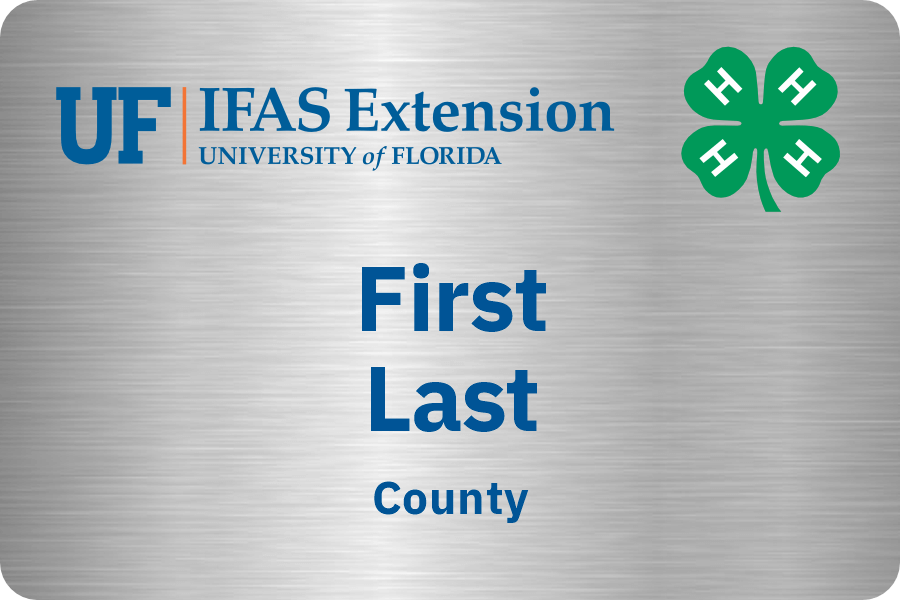 UF/IFAS 4-H 2x3" Three Line NT