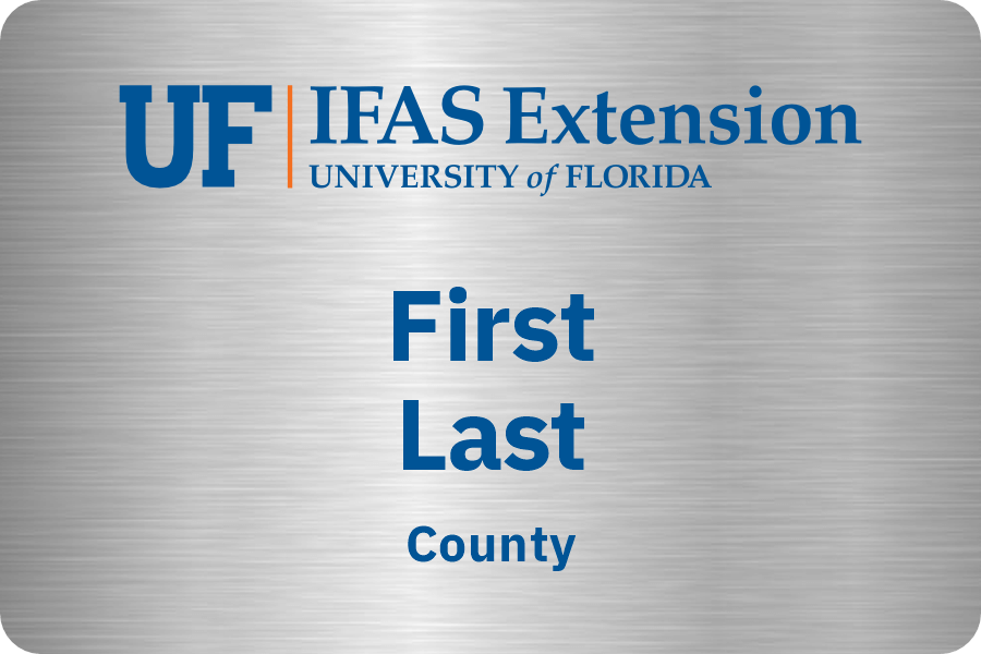 UF/IFAS Extension 2x3" Three Line Nametag