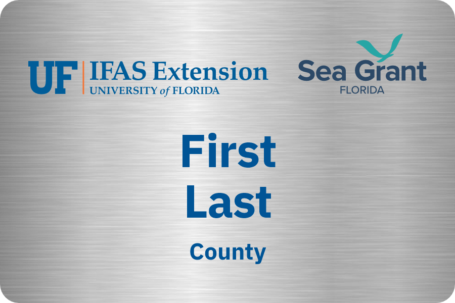 UF/IFAS Sea Grant 2x3" Three Line Nametag