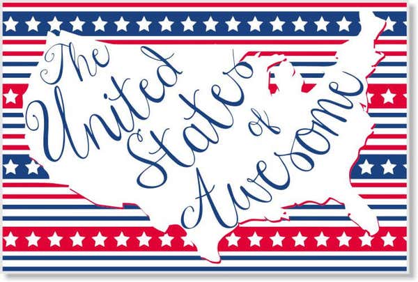United States of Awesome Patriotic Sign
