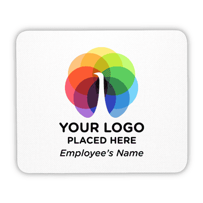 Upload Your Logo with Employee's Name Rectangle Mousepad Corporate Gift