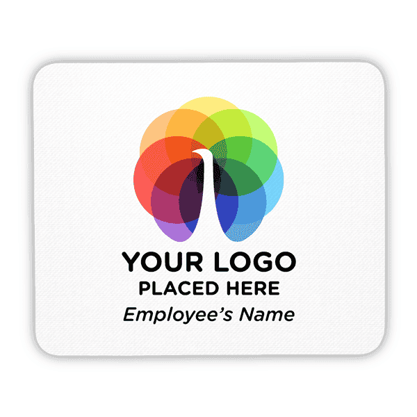 Upload Your Logo with Employee's Name Rectangle Mousepad Corporate Gift